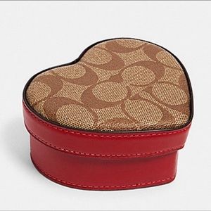 NWT Coach Signature Canvas and Leather Trinket Box